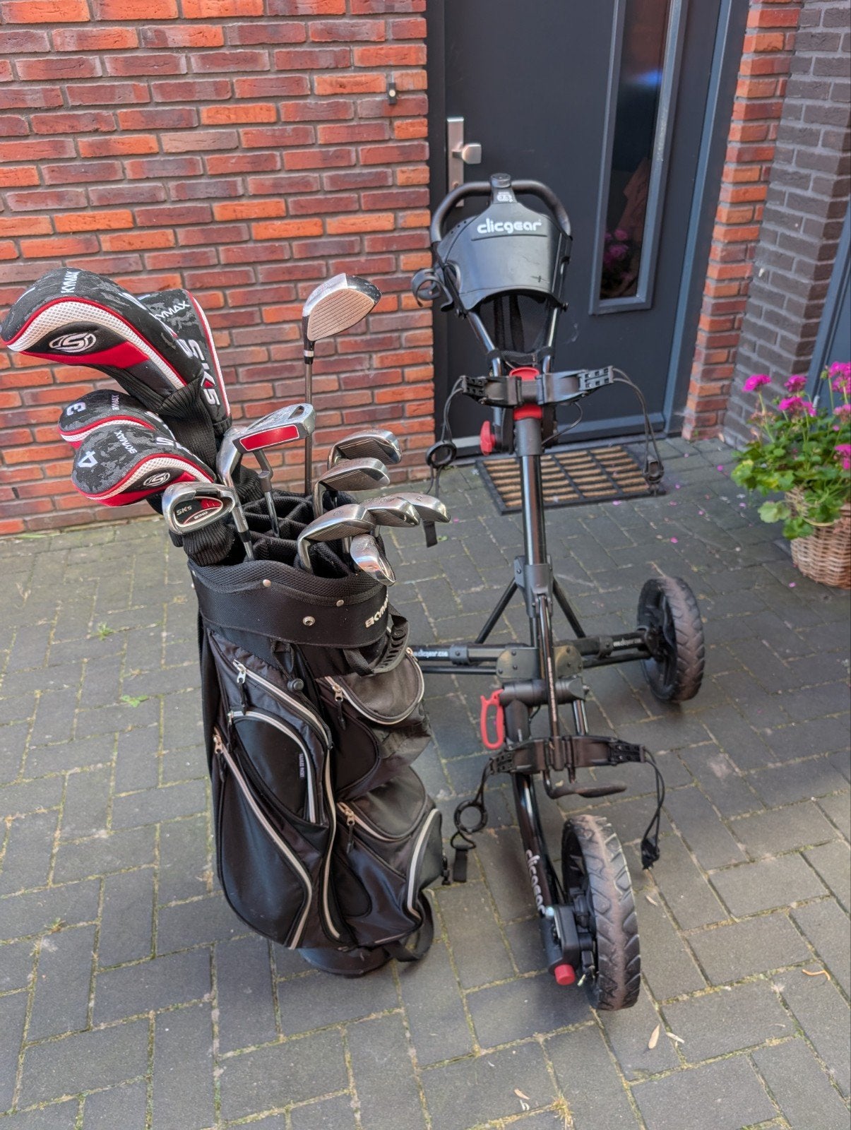 Complete Golfset met Clicgear 3.5 Golfkar - Top Staat!, Ophalen, Zo goed als nieuw, Set, Overige merken