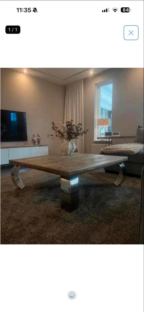 Salontafel Richmond, Ophalen, Gebruikt, 100 tot 150 cm, Vierkant
