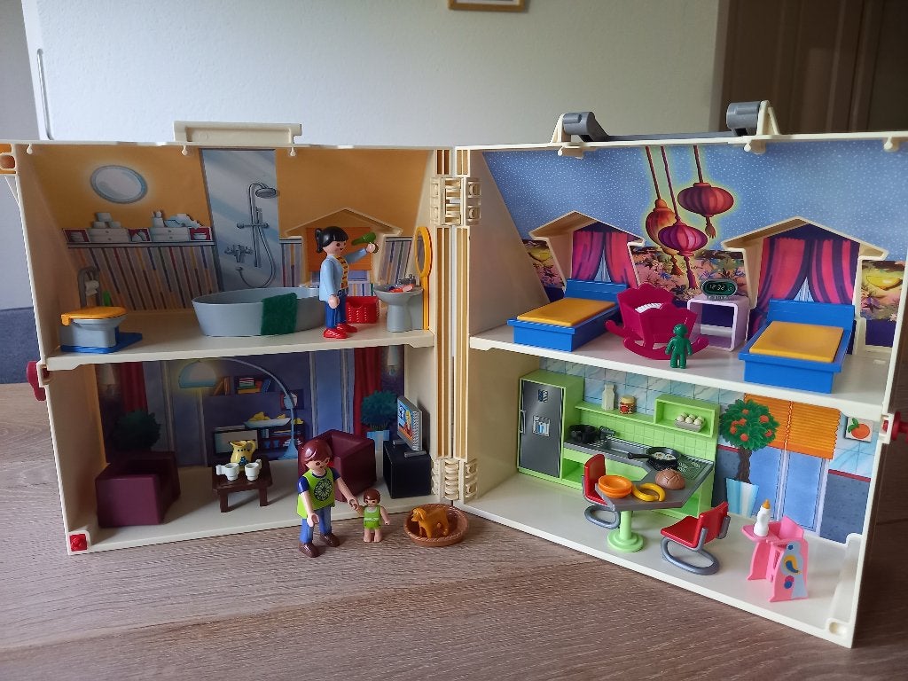 Playmobil Meeneem poppenhuis - 70985 COMPLEET, Gebouw, Complete set, Ophalen of Verzenden, Zo goed als nieuw