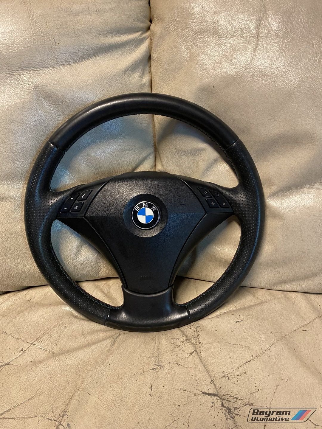 Bmw E60 stuur met airbag nieuw bekleed met m stiksels E61 m5, Gebruikt, -, -, Ophalen of Verzenden