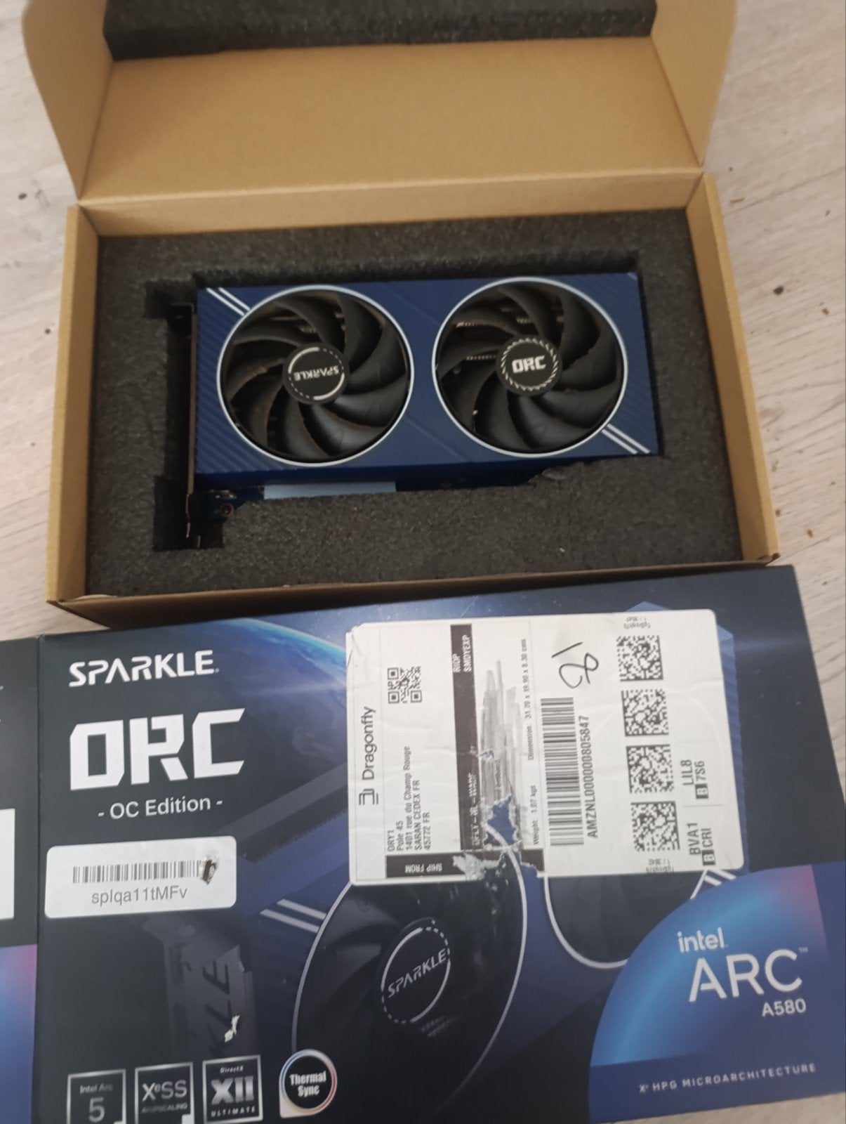 Sparkle Intel Arc A580 ORC OC 8GB GDDR6 Videokaart, Computers en Software, Videokaarten, Zo goed als nieuw, Overige chipsets, PCI-Express 4.0