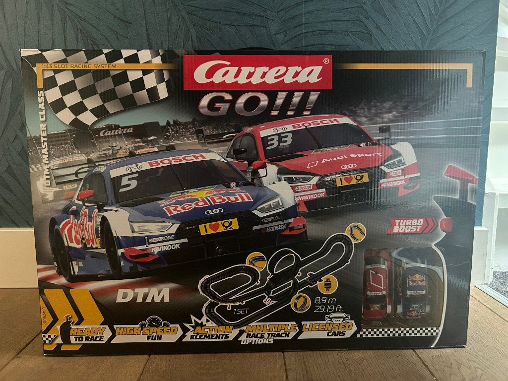 Carrera GO Racebaan DTM Master Class 9M +  EXTRA BAANSTUKKEN, Ophalen, Racebaan, Carrera, Zo goed als nieuw