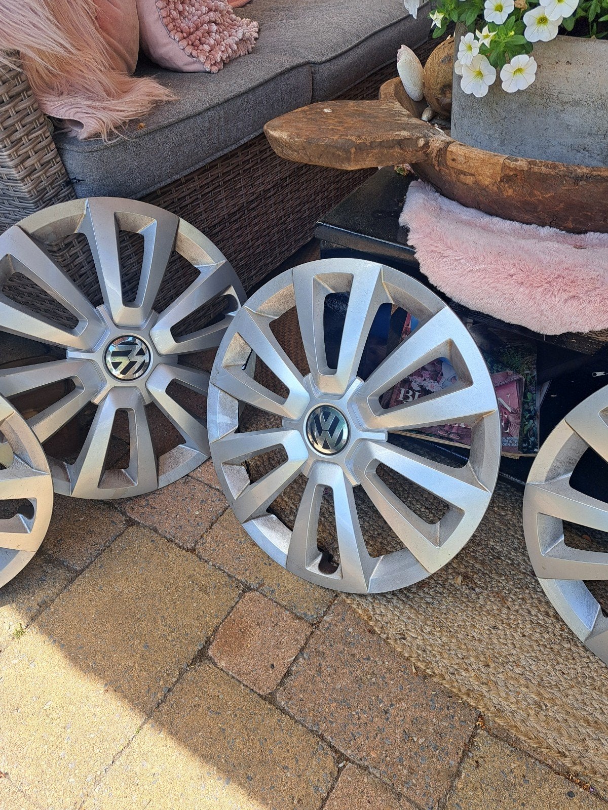 Set van 4 volkswagen wieldoppen, Auto diversen, Wieldoppen, Ophalen of Verzenden