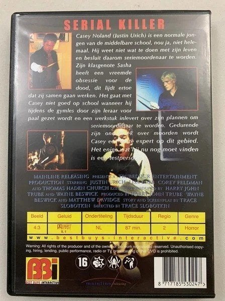 Serial Killer 2004 DVD Regio 2 PAL Horror Justin Urich Lisa, Vanaf 16 jaar, Verzenden, Inclusief doosje, Overige genres