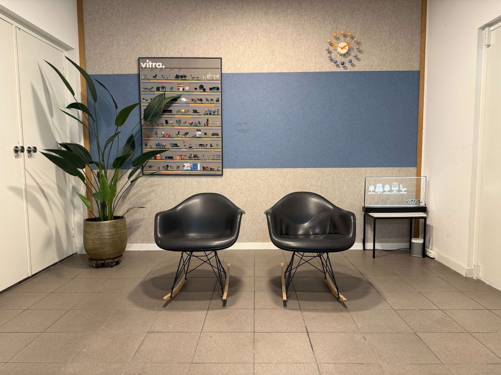 Herman Miller | Eames | RAR | Zwart Fiberglass | 2x, Huis en Inrichting, Stoelen, Twee, Zwart, Herman Miller, Ophalen of Verzenden