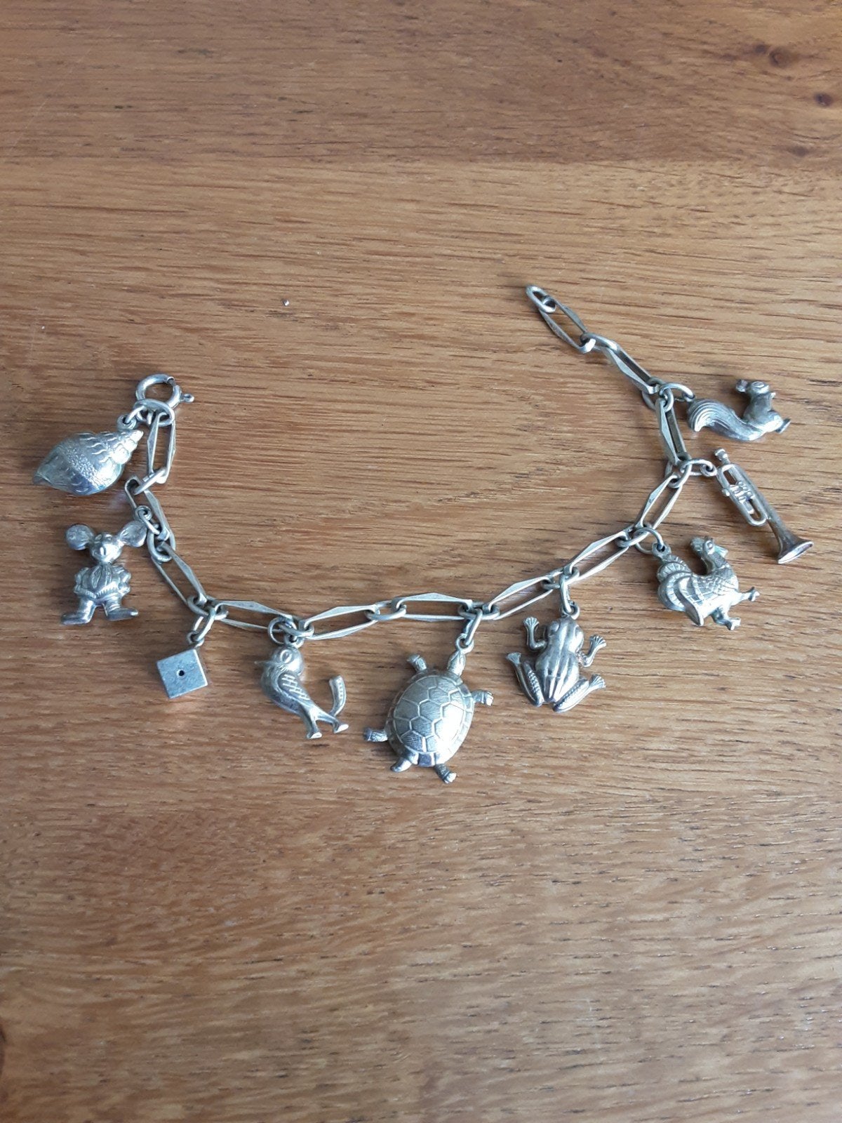Zilveren bedelarmband (60-70 tiger jaren), Ophalen of Verzenden, Zo goed als nieuw, Met bedels of kralen, Zilver