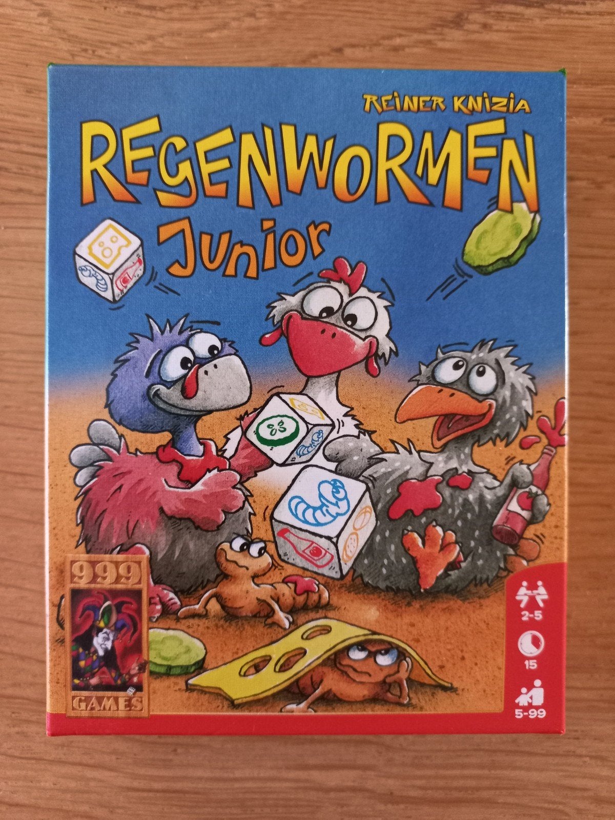 REGENWORMEN JUNIOR, 999 Games, 2-5 spelers, NIEUWSTAAT!, Hobby en Vrije tijd, Gezelschapsspellen | Overige, Ophalen of Verzenden