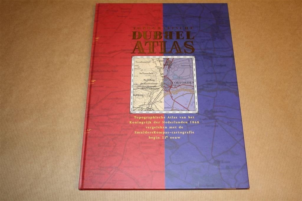 Topografische Dubbelatlas. SmuldersKompas-cartografie., Ophalen of Verzenden, 1800 tot 2000, Nederland, Landkaart