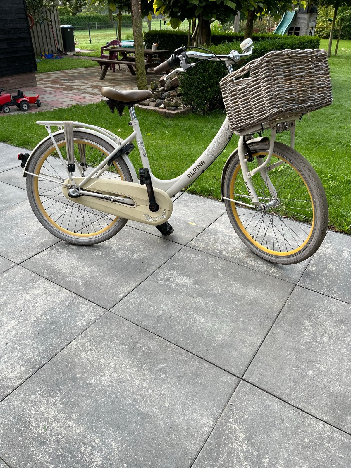 Alpina kinderfiets 24 inch, Ophalen, Gebruikt, Velgrem, 20 inch of meer