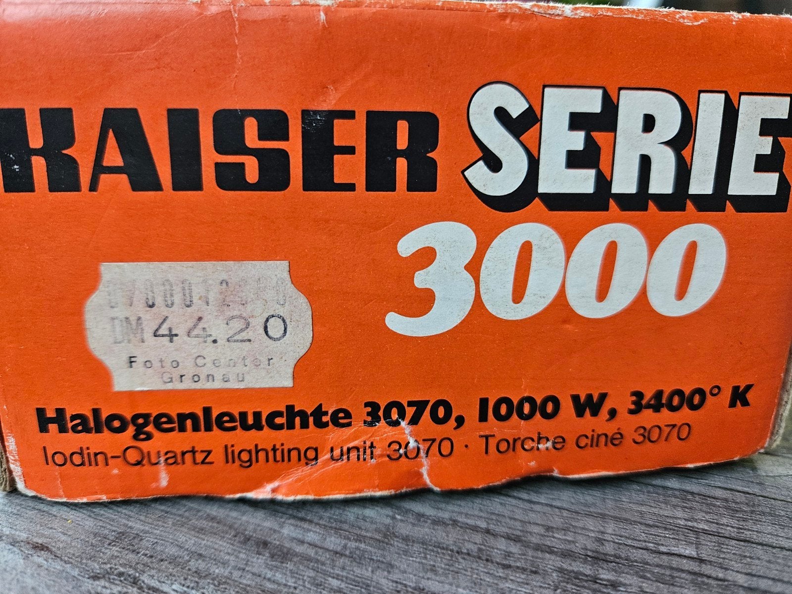 Kaiser Serie 3000 Filmlamp - Halogeen 1000W, Audio, Tv en Foto, Fotografie | Flitsers, Overige merken, Voor analoge fotografie