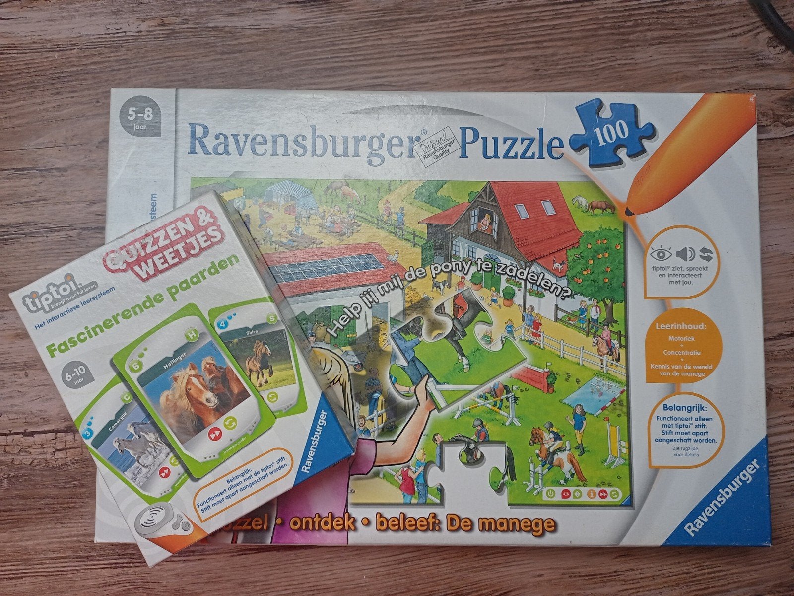 Tiptoi paarden set! Puzzel en weetjes, Kinderen en Baby's, Speelgoed | Educatief en Creatief, Gebruikt, Ontdekken, Met geluid
