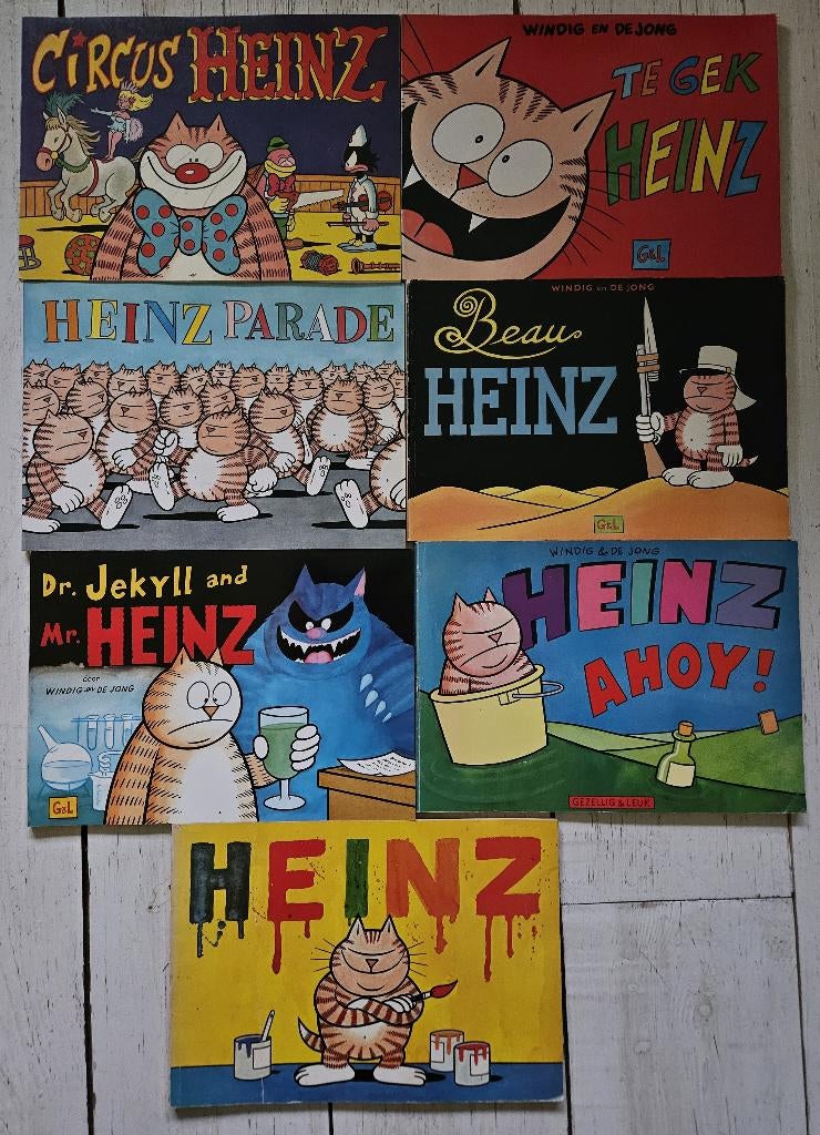 Heinz 7x, Boeken, Stripboeken, Zo goed als nieuw, Meerdere stripboeken, Ophalen of Verzenden