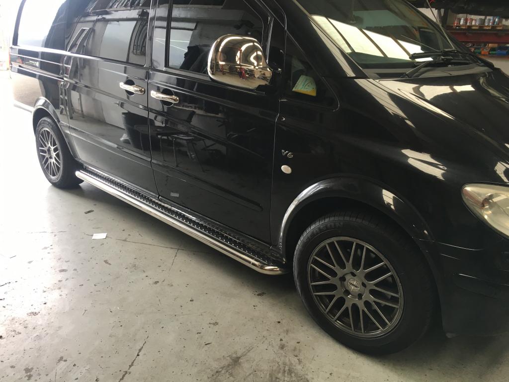 AANBIEDING Vito (nieuw model) W639 Sidebars met RVS-Plaat, Auto diversen, Tuning en Styling, Niet ingevuld, Niet ingevuld, Niet ingevuld