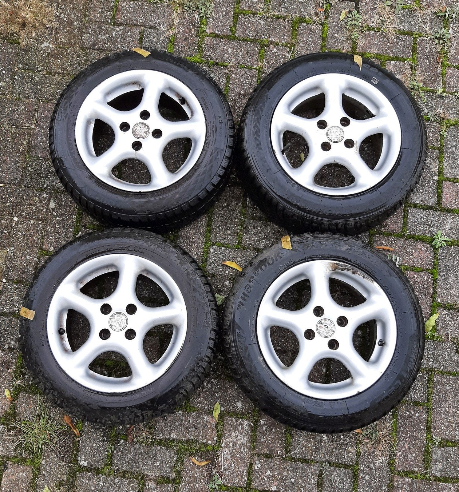 Winterbanden op velg 175/65R14, Ophalen, 14 inch, Gebruikt, 175 mm