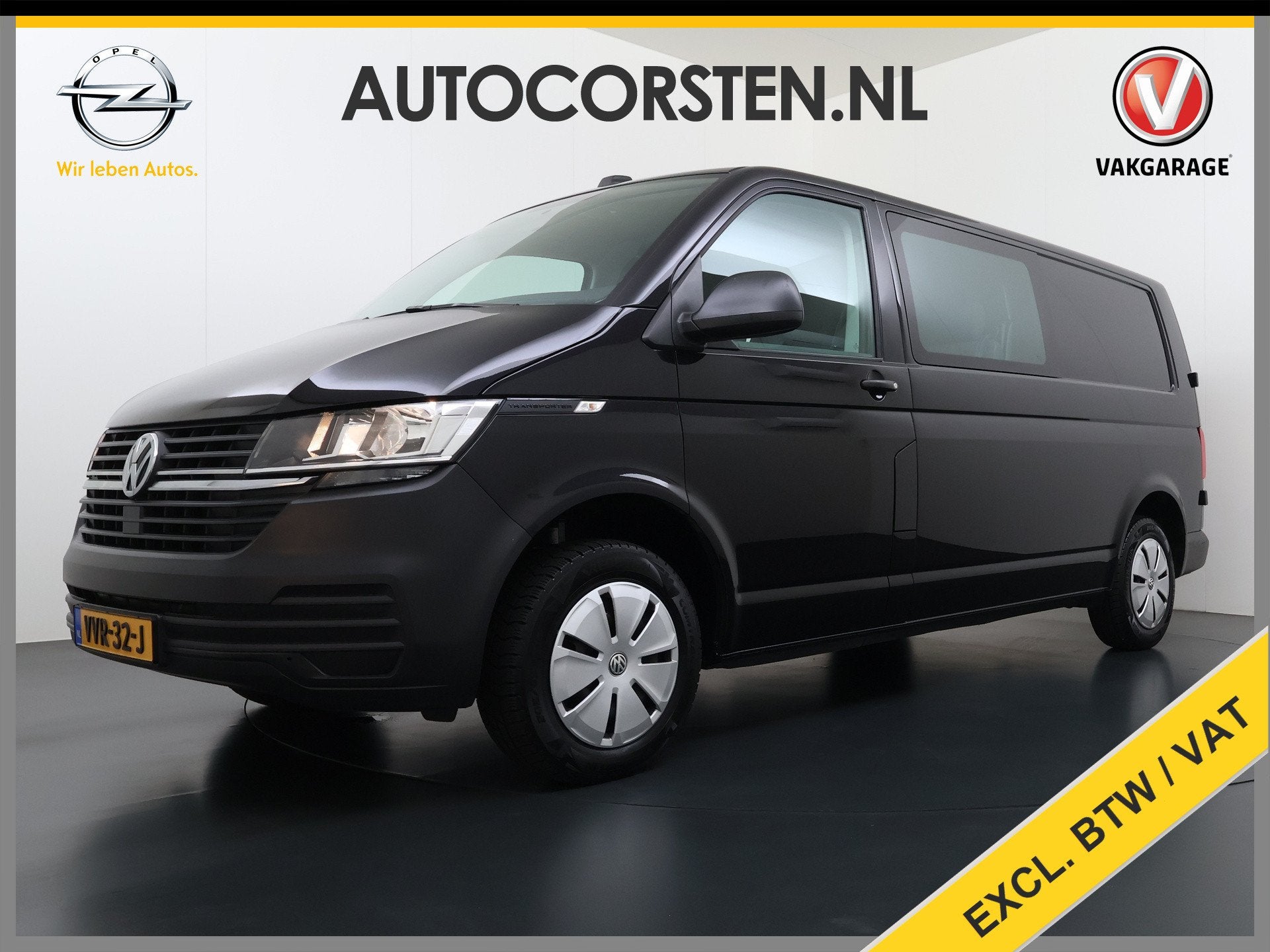 Volkswagen Transporter 2.0TDI Dubbele Cabine 6-Persoons L2H1, Auto's, Voorwielaandrijving, Stof, Gebruikt, 4 cilinders