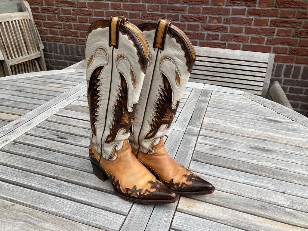 Alberto Bellini hoge Western laarzen MT 38, Bruin, Ophalen of Verzenden, Zo goed als nieuw, Hoge laarzen