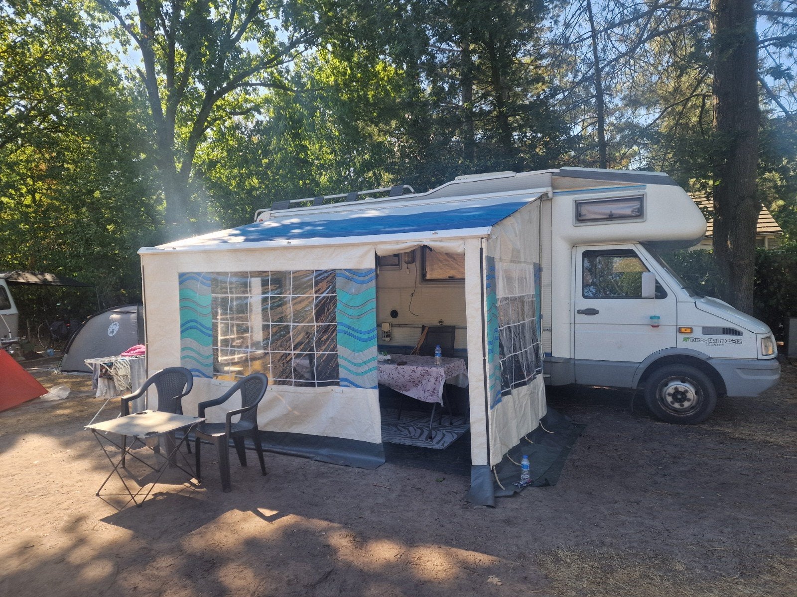 camper iveco 3512 - 6 personen - Bj '94 - Nieuwe APK, Overige merken, Chemisch toilet, Alkoof, Ringverwarming