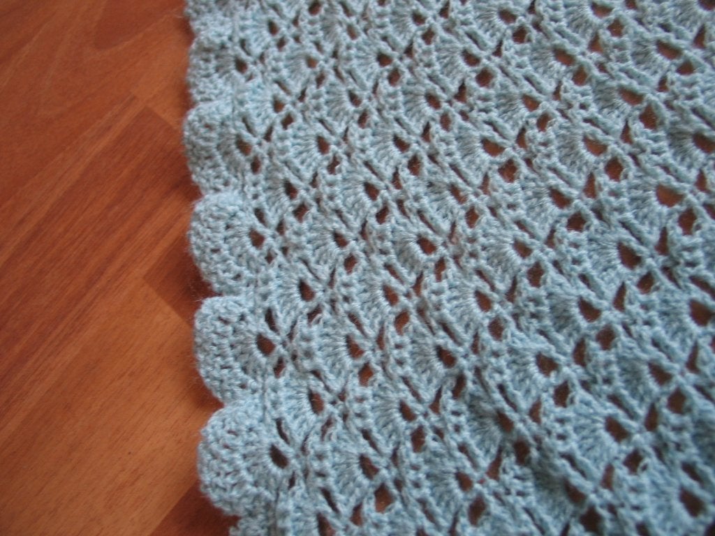 Blauwe omslagdoek stola vintage look, Ophalen of Verzenden, Nieuw, Maat 46/48 (XL) of groter, Sjaal