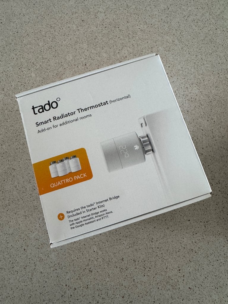 Tado Slimme Radiotator Thermostaat V3+ Horizontaal 4 stuks, Doe-het-zelf en Verbouw, Ophalen of Verzenden, Slimme thermostaat
