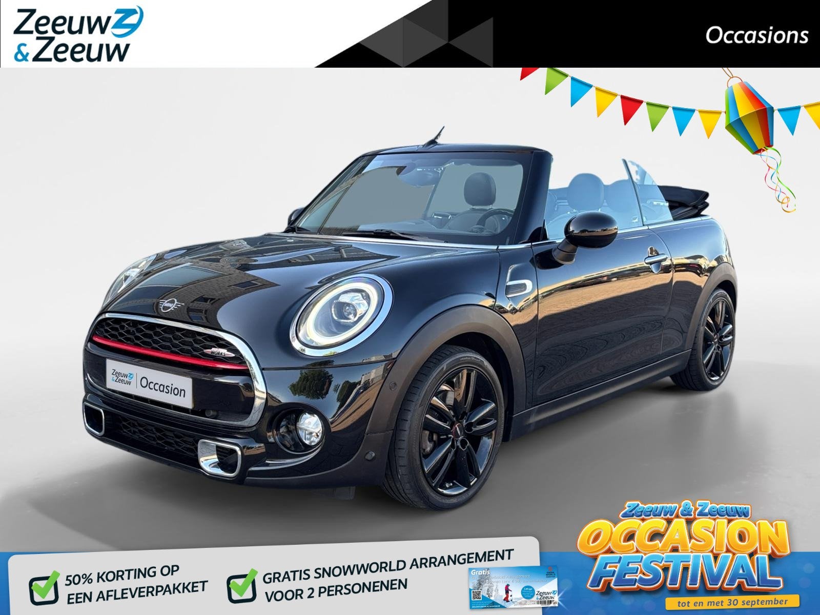 MINI Cabrio 1.5 Cooper Chili | NL-Auto | JCW Pakket | Camera, Voorwielaandrijving, 12 maanden, 136 pk, Gebruikt