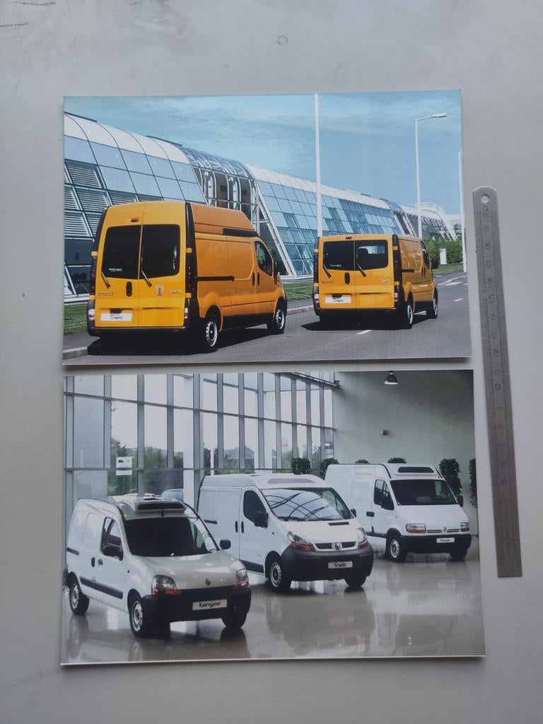 (336) Renault Kangoo Trafic Master persfoto 2x, Ophalen of Verzenden, 1960 tot 1980, Zo goed als nieuw, Overige onderwerpen
