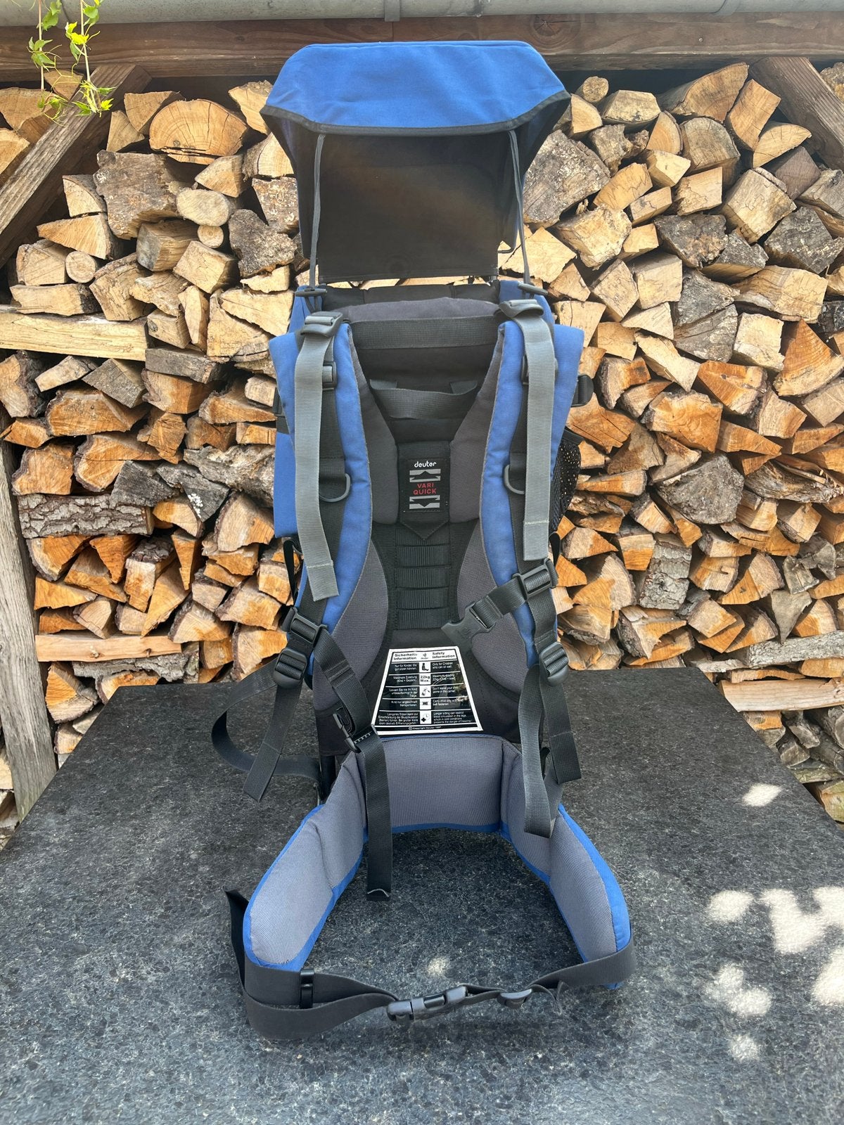 Deuter Kid Comfort Rugdrager - Blauw, Gebruikt, Rug, Draagzak, Ophalen
