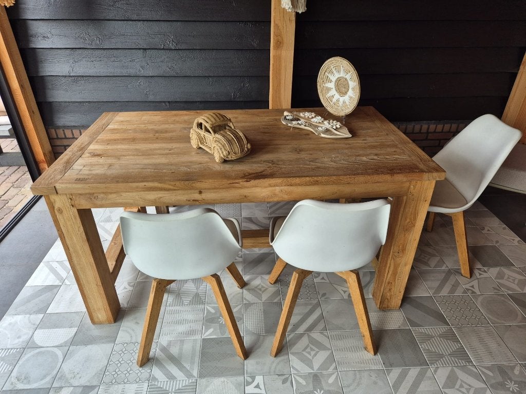 Houten teak tafel, Ophalen, Gebruikt, Teakhout, 50 tot 100 cm