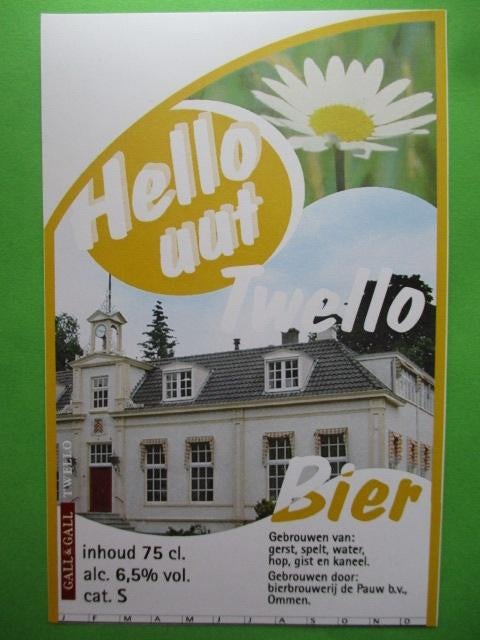bieretiket Nederland 6-5 (7B) de pauw, Ophalen of Verzenden, Nieuw, Overige typen, Overige merken
