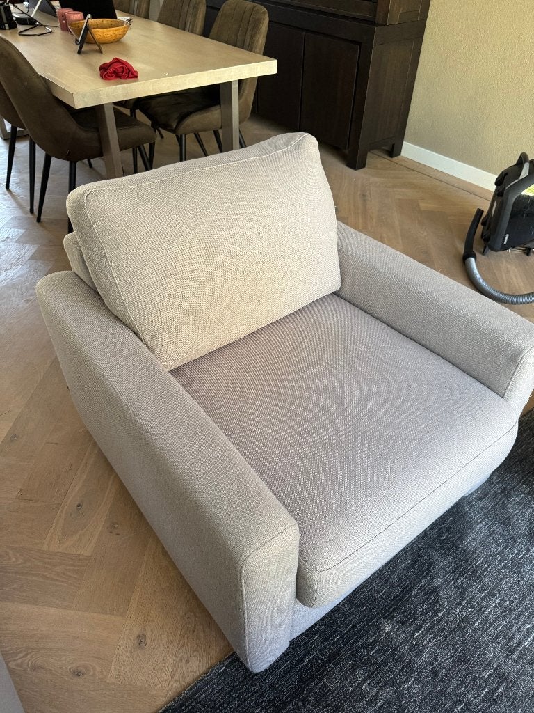 Lucca fauteuil goossens, Huis en Inrichting, Fauteuils, Ophalen, Gebruikt, 75 tot 100 cm, 50 tot 75 cm