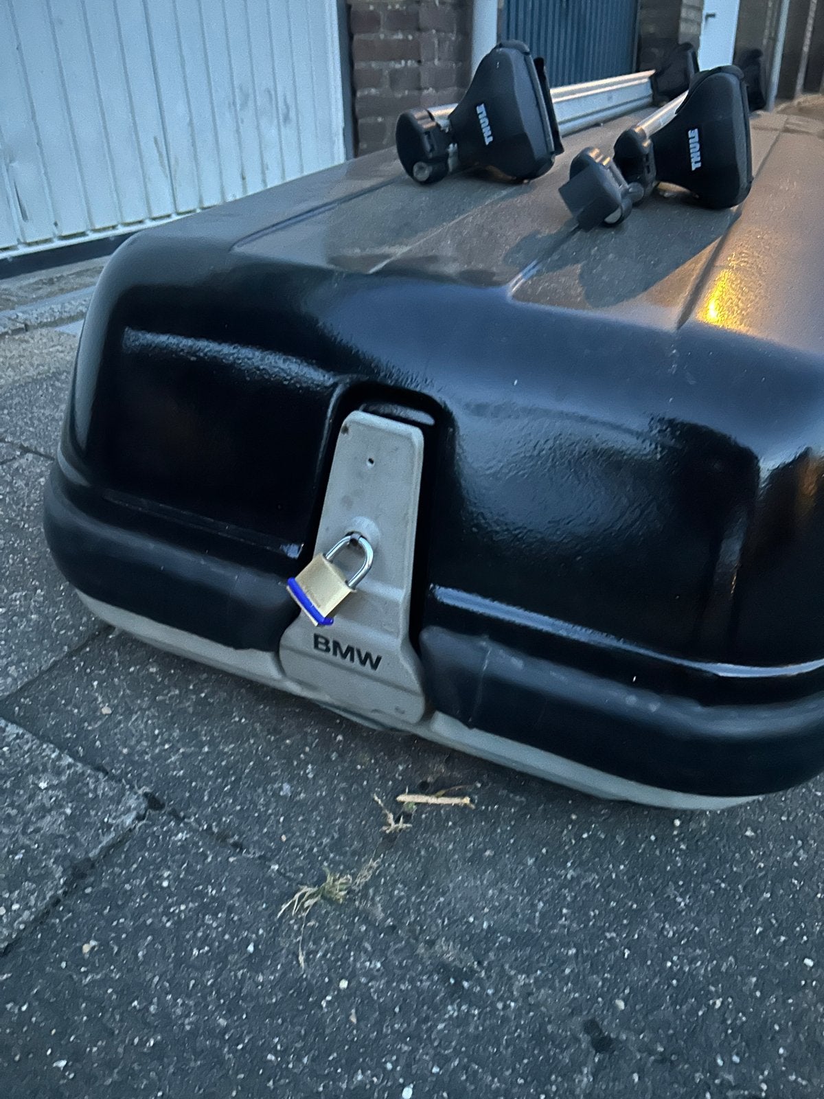 BMW Dakkoffer met Thule Dakdragers, Auto diversen, Ophalen, Gebruikt