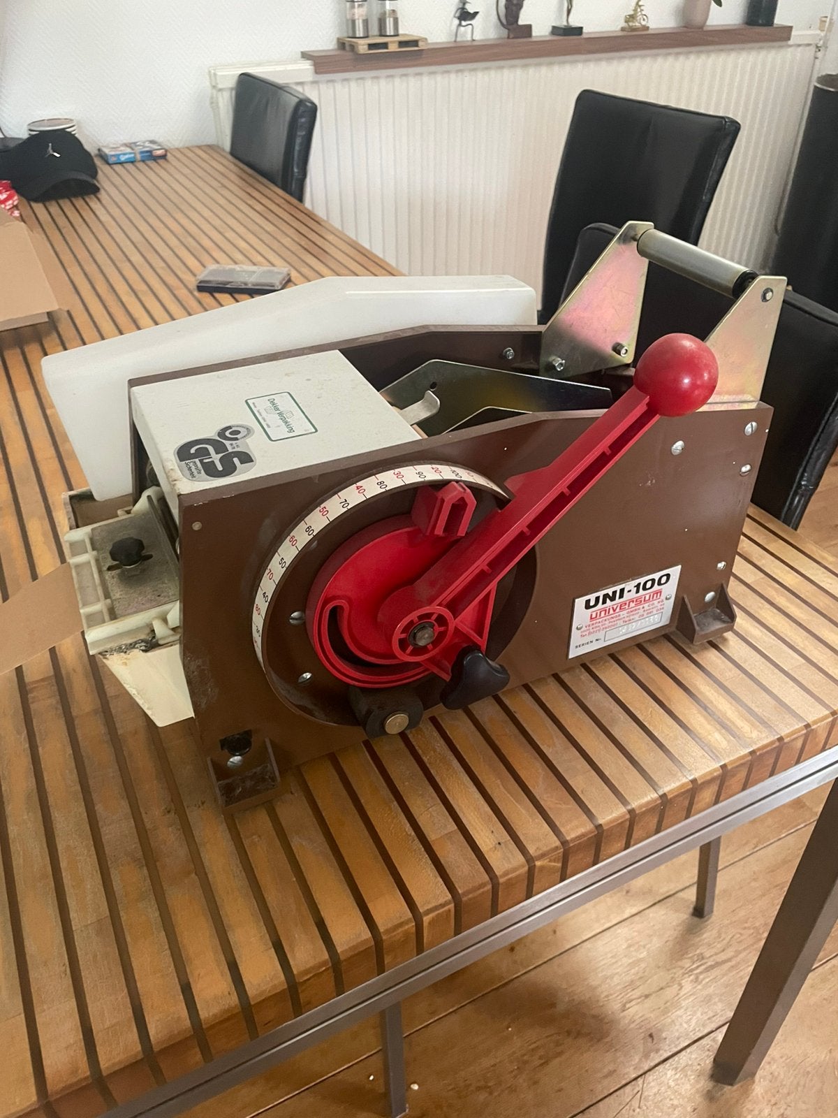 Verpakkingsmachine Vintage, Ophalen
