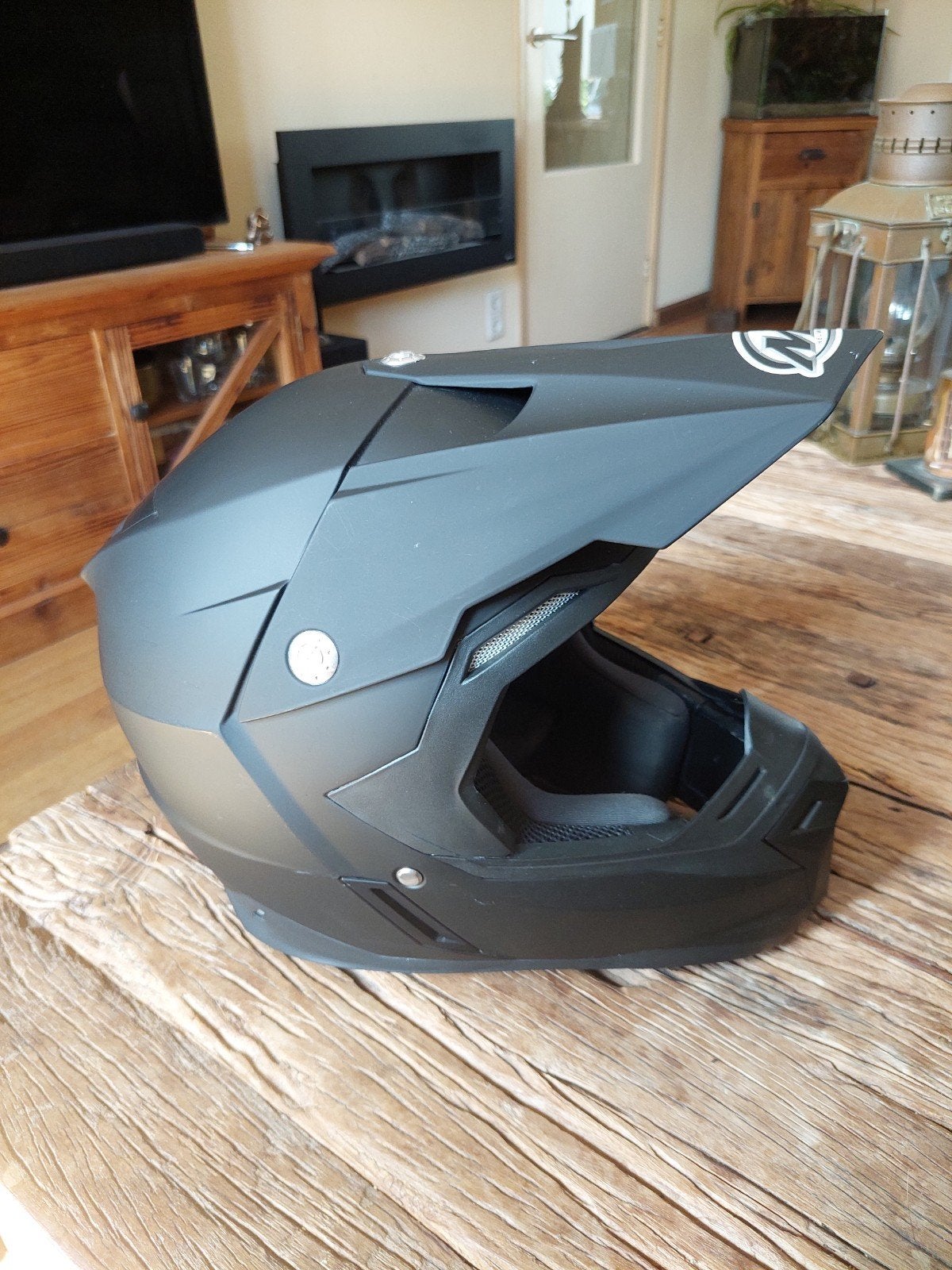 Motorhelm met brillen, Motoren, Kleding | Motorhelmen, Ophalen of Verzenden, Tweedehands, Integraalhelm, Overige merken