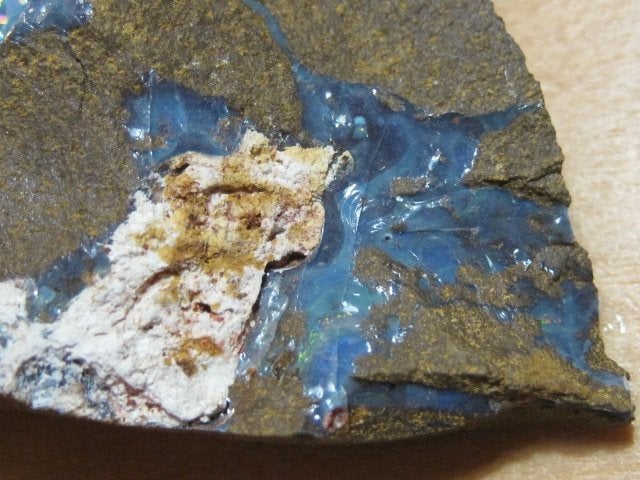 mi. 5x ruwe edelsteen BOULDER OPAAL (4)  gratis verzending, Verzenden, Mineraal