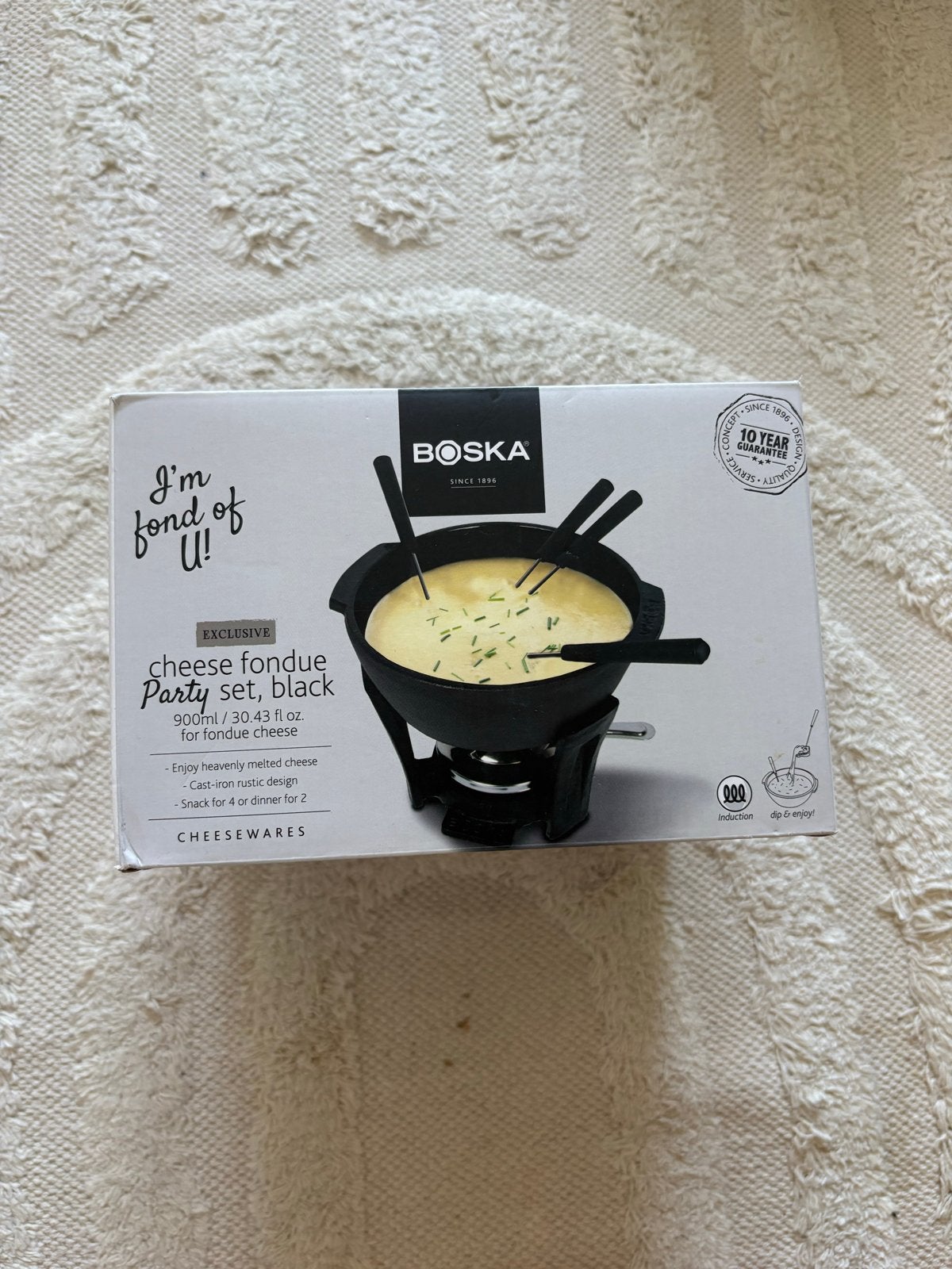 Boska Kaasfondue Party Set Zwart, Ophalen, Nieuw, Brander, Fondueset