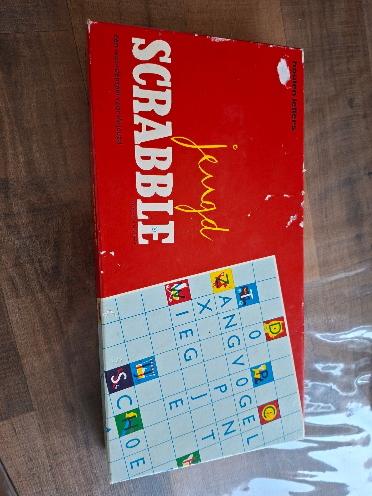 jeugd Scrabble - Vintage Woordspel, Drie of vier spelers, Ophalen, Gebruikt, Jumbo