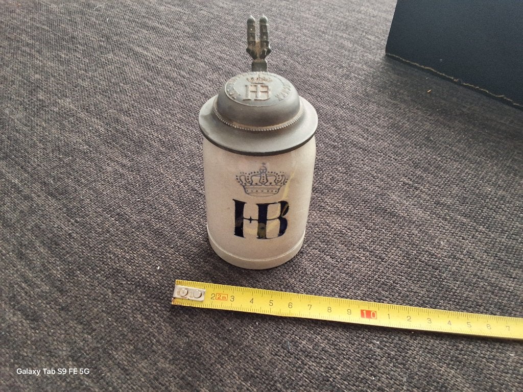 Vintage Souvenir 0.8 L Bierpul Hofbrauhaus Munchen, Ophalen of Verzenden, Zo goed als nieuw, Pul(len), Overige merken