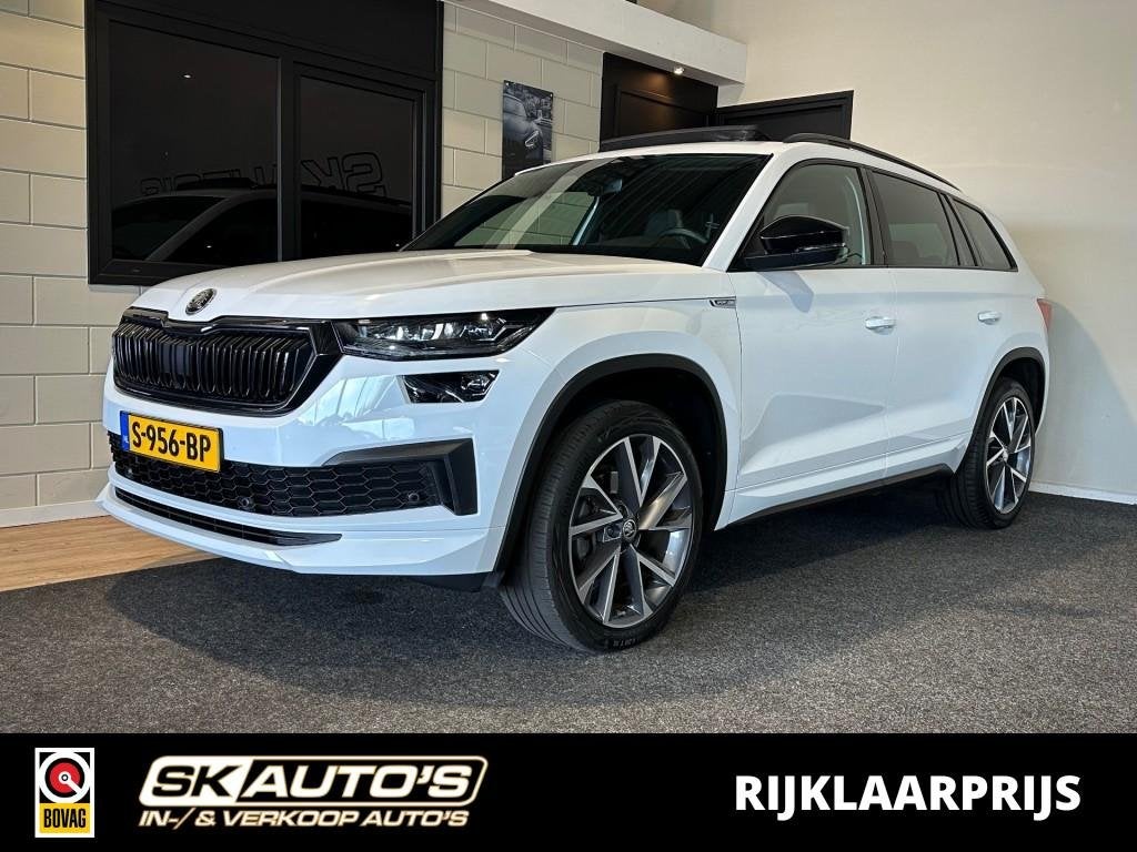 Skoda KODIAQ 1.5 TSI SP. BNS. 7P. NAP l MEMORY l ELEK TREKH, Auto's, Skoda, Euro 6, 4 cilinders, 7 stoelen, Wit
