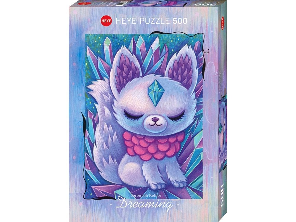 ZGAN puzzel 500 Heye Crystal Fox Dreaming Jeremiah Ketner, Ophalen of Verzenden, Minder dan 500 stukjes, Gebruikt, Legpuzzel