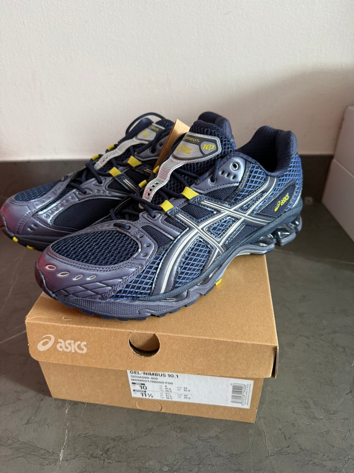 ASICS Gel Nimbus 10.1 Midnight- Indigo Fog EUR 42,5|43,5 |44, Sport en Fitness, Hardloopschoenen, Nieuw, Ophalen of Verzenden