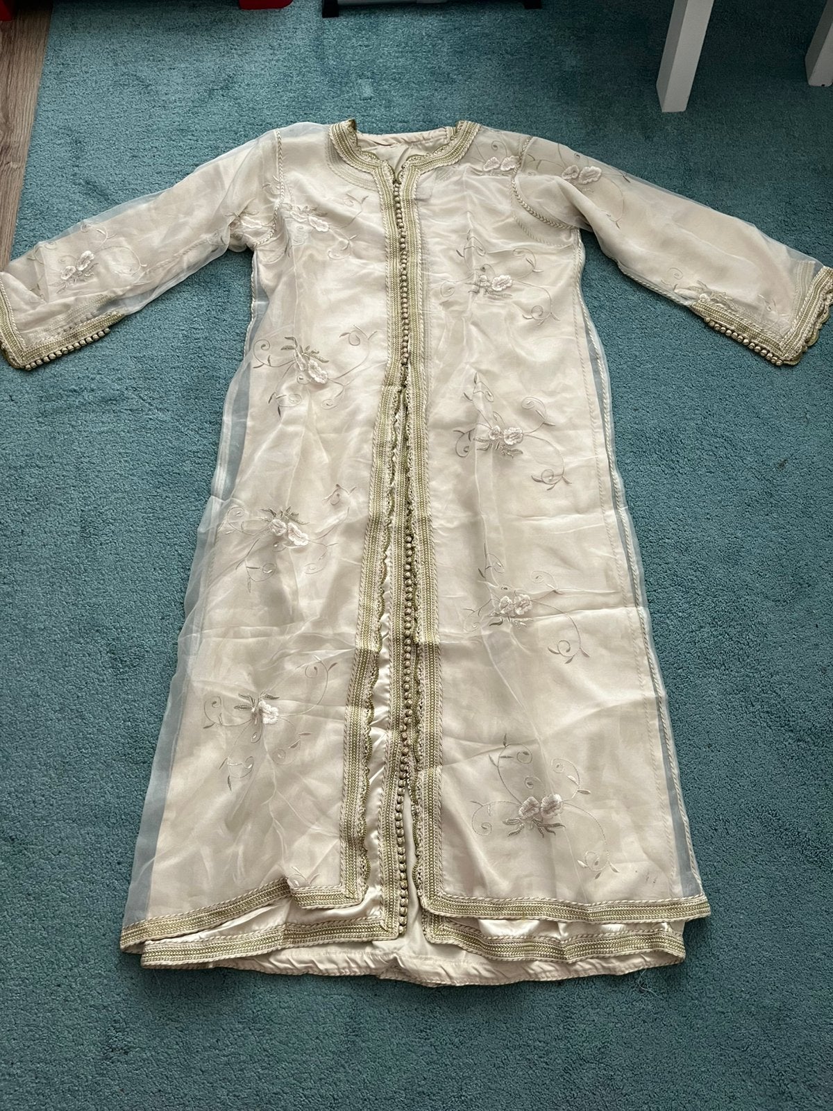 Feestjurk nieuw Marokkaanse Lebsa, Kleding | Dames, Gelegenheidskleding, Ophalen of Verzenden, Nieuw, Beige, Galajurk
