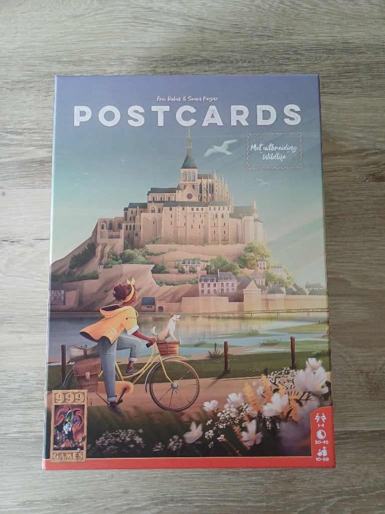 Postcards bordspel, Hobby en Vrije tijd, Gezelschapsspellen | Bordspellen, Een of twee spelers, Ophalen, Zo goed als nieuw, 999 Games