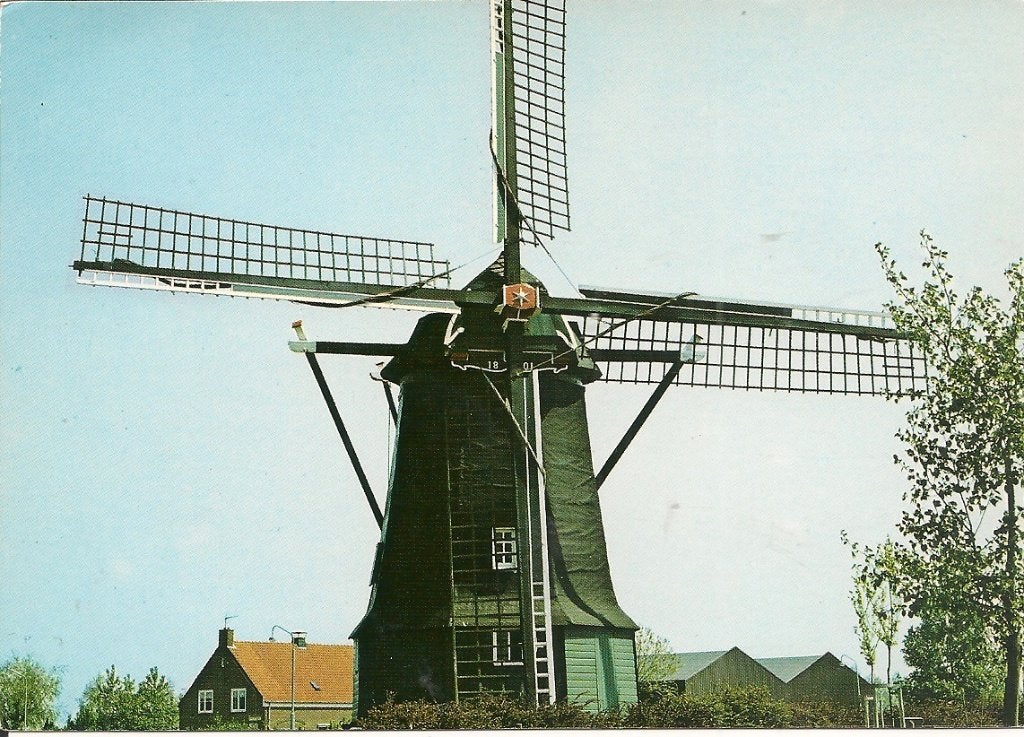 Oude Molen Kruiningen - Korenmolen anno 1801, Ophalen of Verzenden, 1980 tot heden, Gelopen, Zeeland