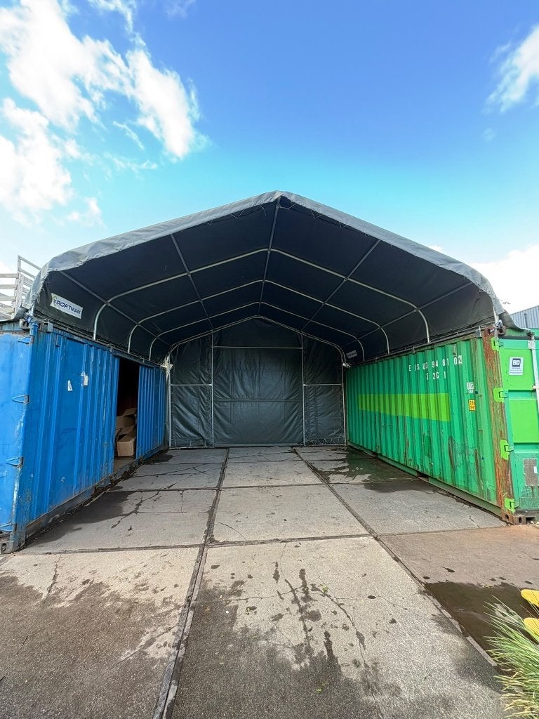 2x Kroftman containeroverkapping 6 x 6 meter – Groen, Ophalen of Verzenden