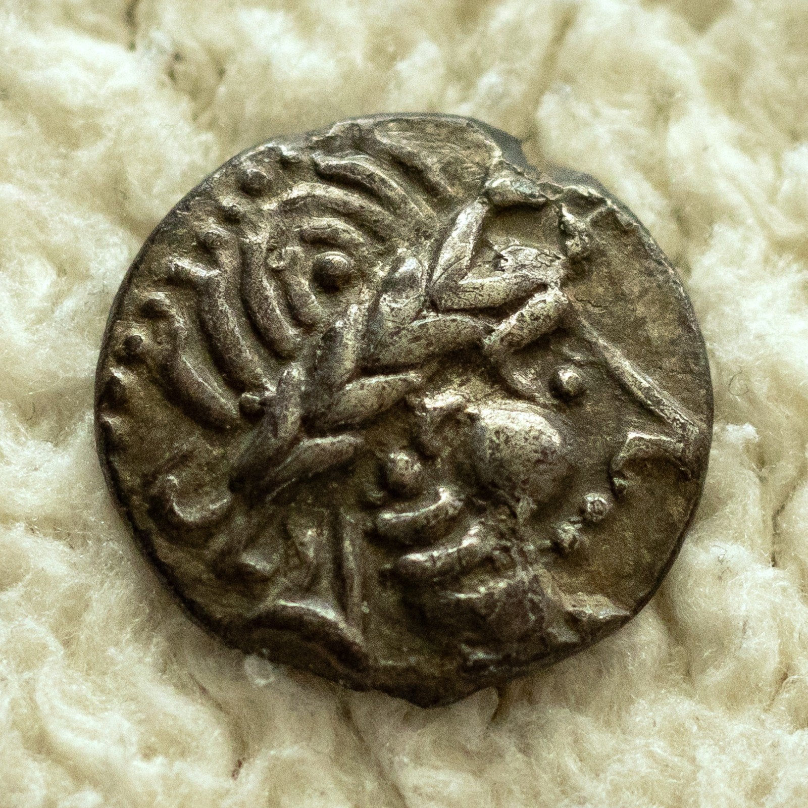 Prachtige Keltische Munt Kugelwange, Postzegels en Munten, Verzenden, Overige landen, Losse munt, Zilver