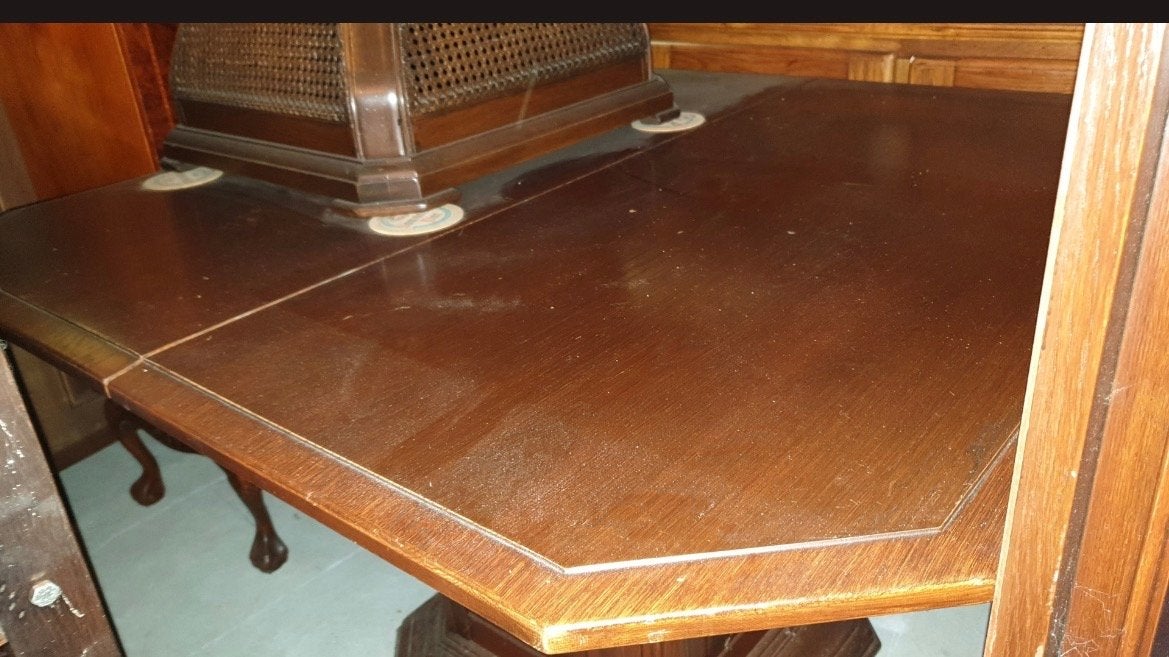 Klassieke eiken/kersenhouten eetkamertafel. Uitschuifbaar, Ophalen