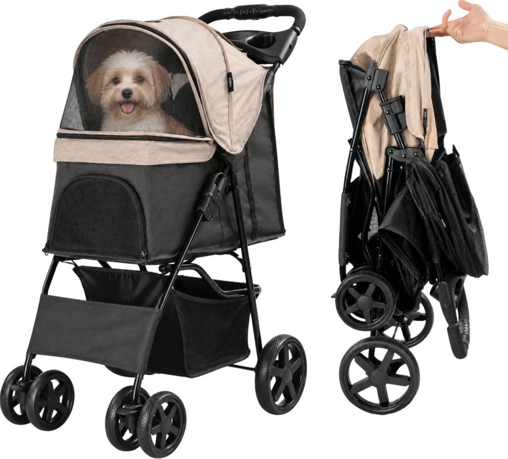 HiPet Hondenbuggy Teddy Black/Beige – Tot 15 kg, Marisstraat 23 3364 AZ Sliedrecht, Info@interchildcompany.com, Interchild B.V.