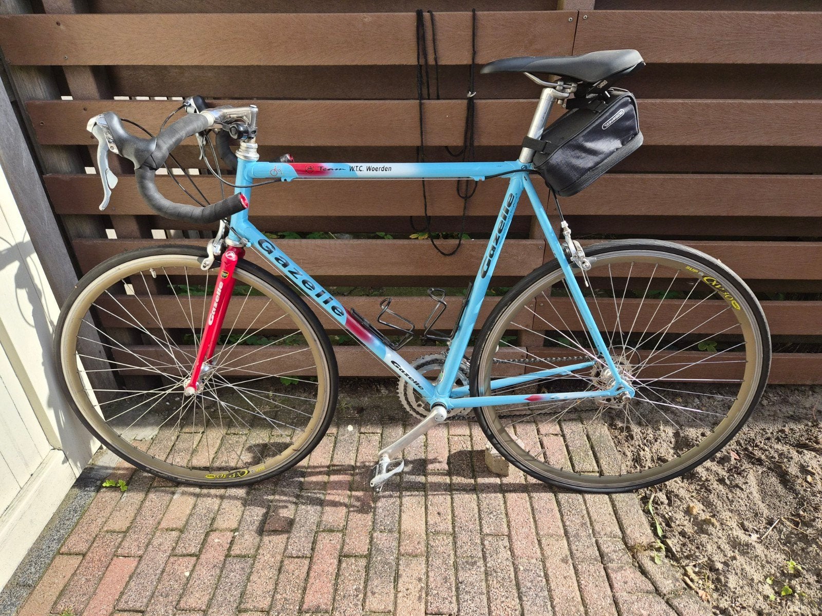 Gazelle racefiets - Lichtblauw, 28 inch, 15 versnellingen, Fietsen en Brommers, Ophalen, 28 inch, Gebruikt, Staal
