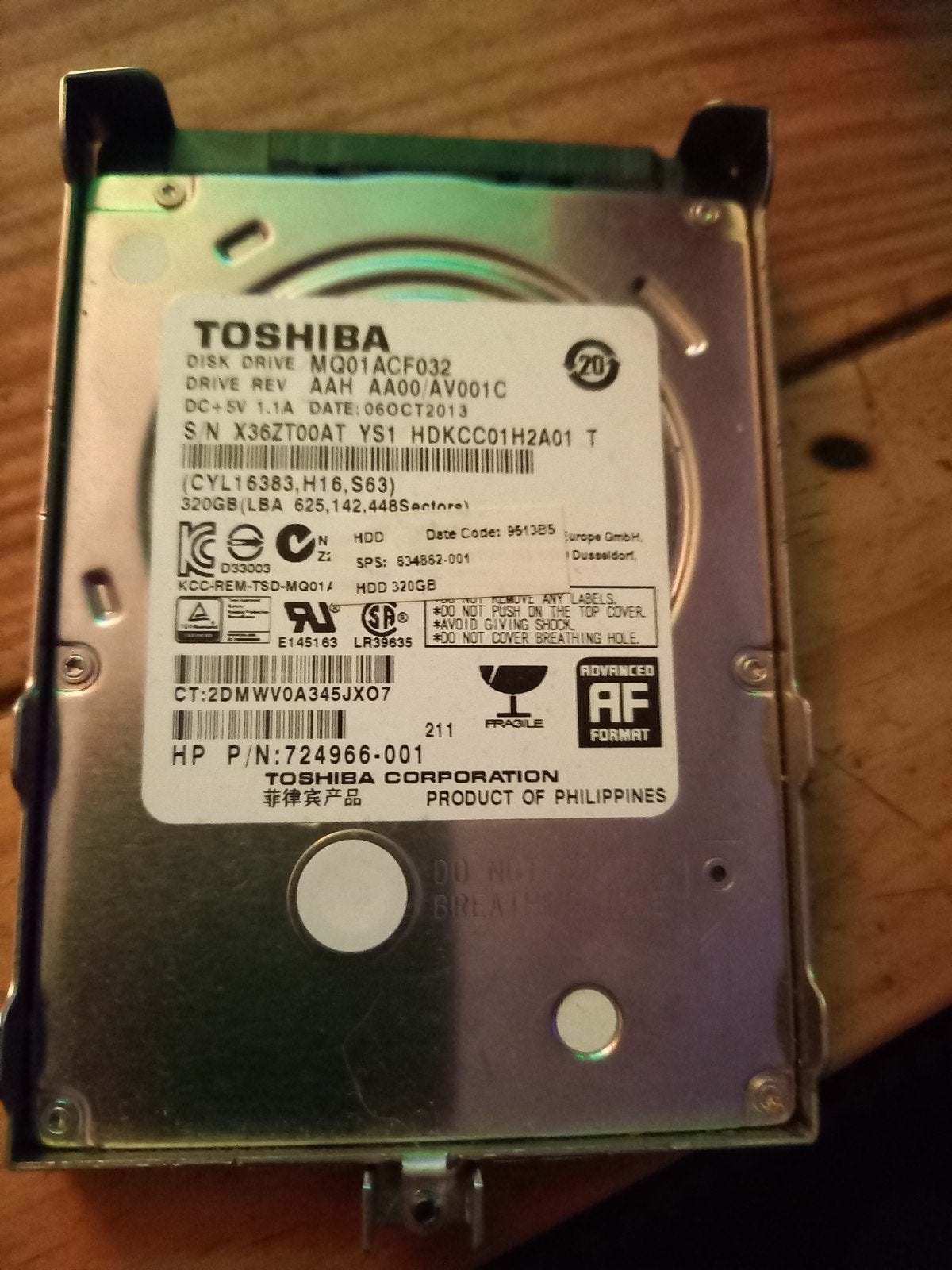 Toshiba 320GB HDD - Interne harde schijf voor laptop, Intern, 320GB, Ophalen of Verzenden, Laptop