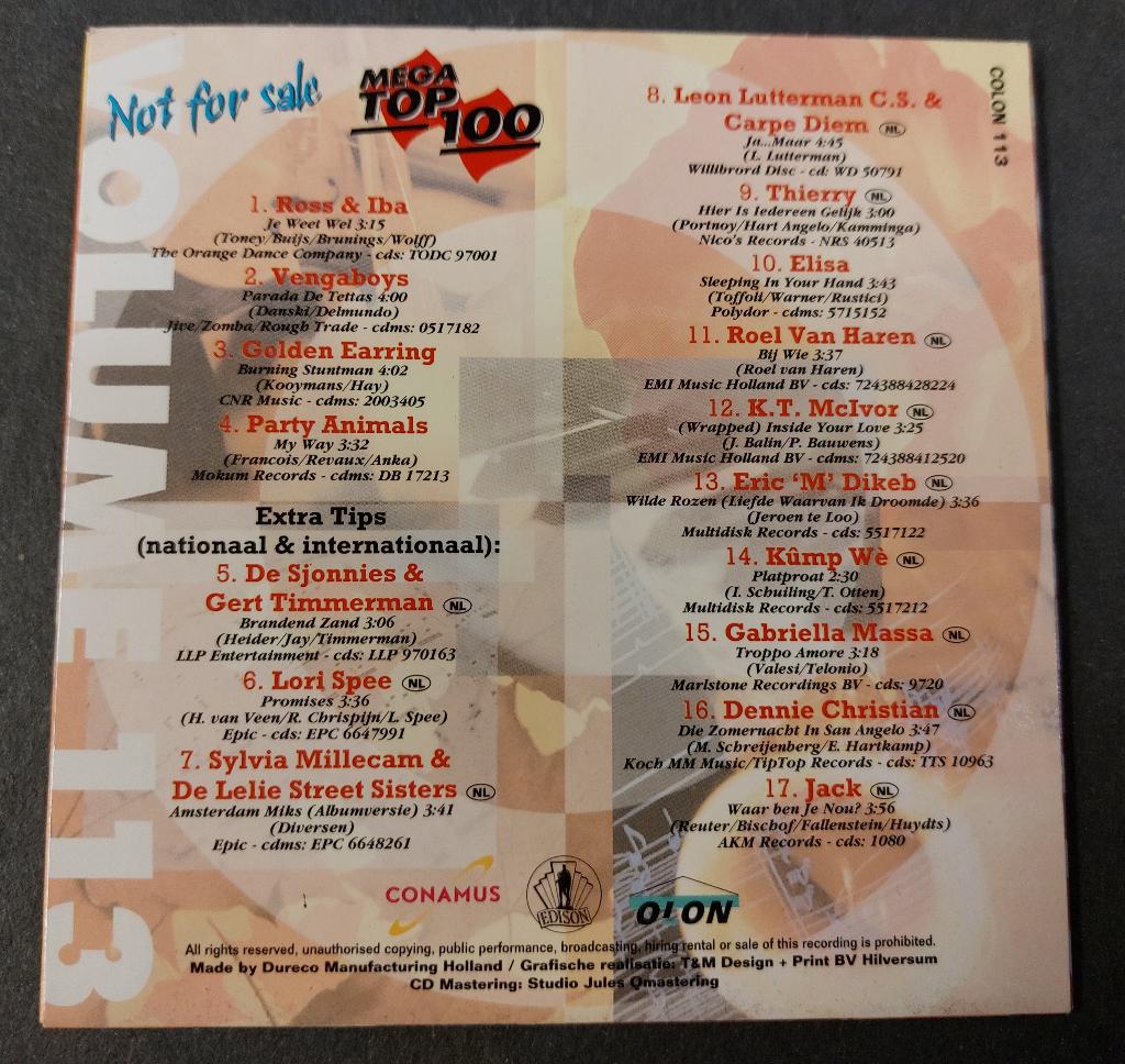 PROMO CD Golden Earring Vengaboys Party Animals, Verzenden, Gebruikt