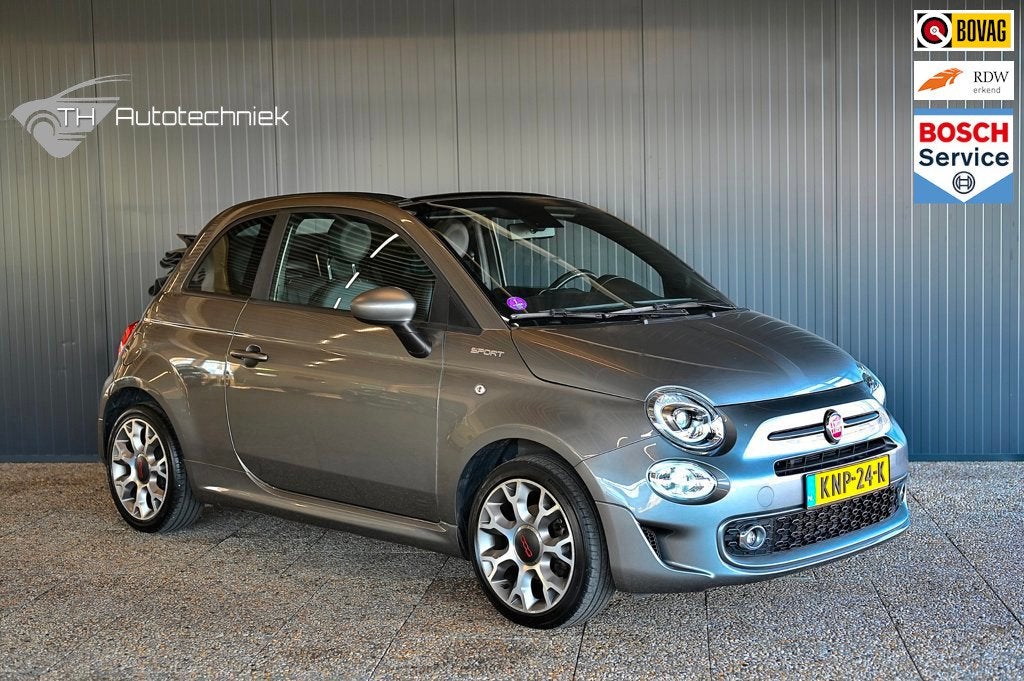 Fiat 500 C 1.0 Hybrid Sport, Auto's, Fiat, 970 kg, Gebruikt, 4 stoelen, Leder en Stof